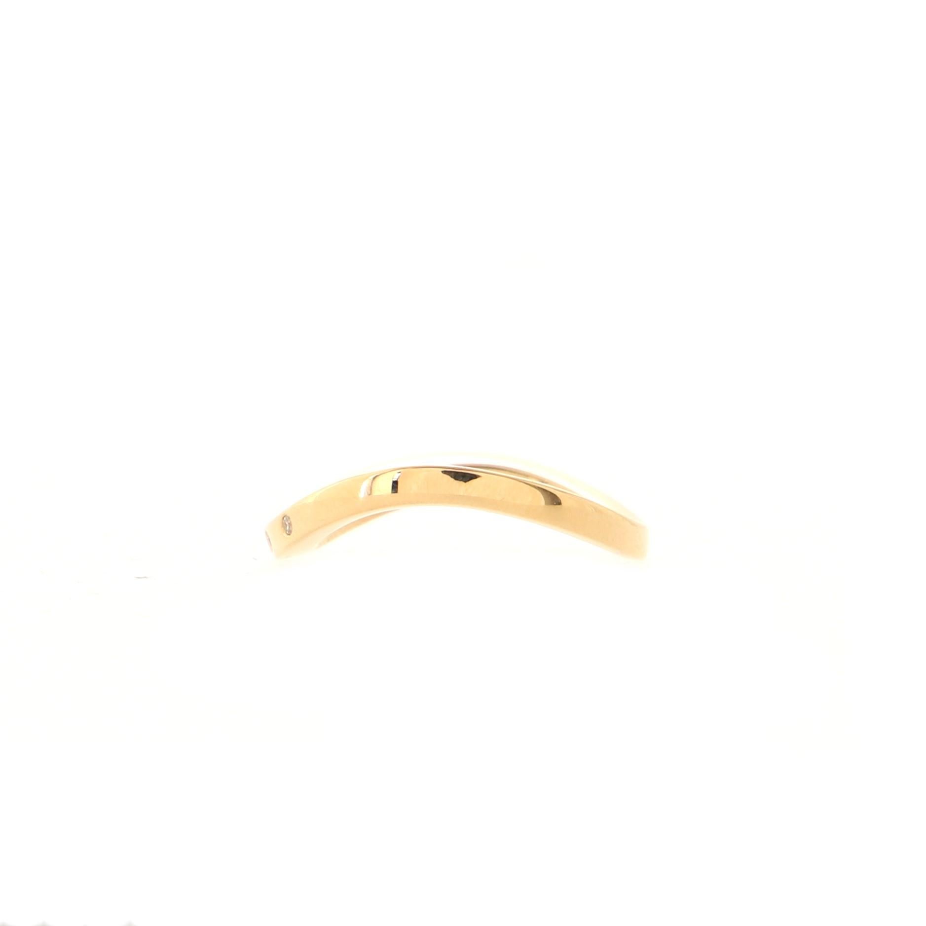 Cartier Ballerine Wedding Band Ring 18k Yellow Gold and Diamonds In Good Condition In New York, NY