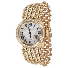 Cartier Ballon Blanc 18 Karat Rose Gold Diamant Lünette Perlmutt Zifferblatt Uhr