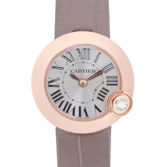 Cartier Ballon Blanc 18k Rose Gold Siler Dial Quartz Ladies Watch WGBL0004