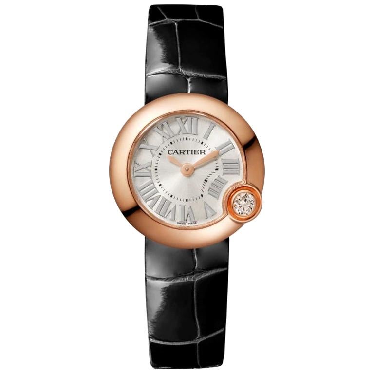 Cartier Ballon Blanc Quartz Movement Pink Gold and Diamond Watch WGBL0002