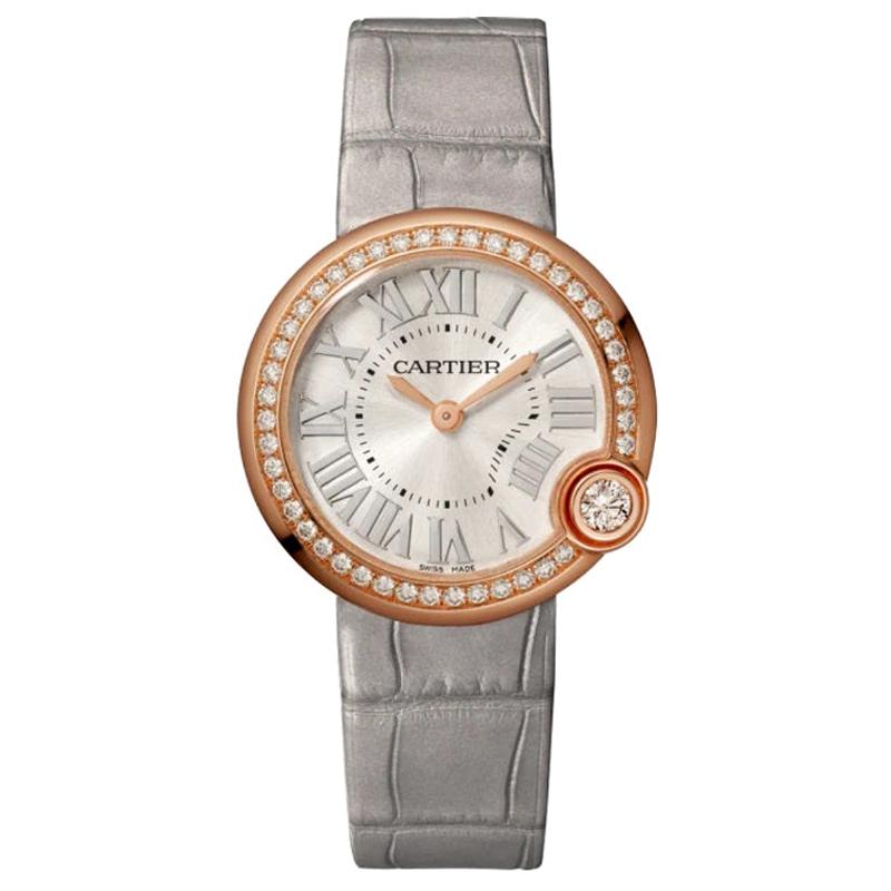 Cartier Ballon Blanc Quartz Movement Rose Gold and Diamond Watch WJBL0008