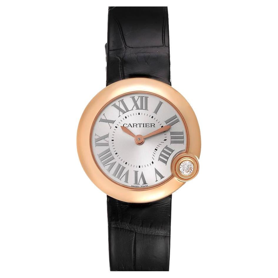 Damenuhr WGBL0003 Box Card, Cartier, Ballon Blanc Roségold Diamant im Angebot