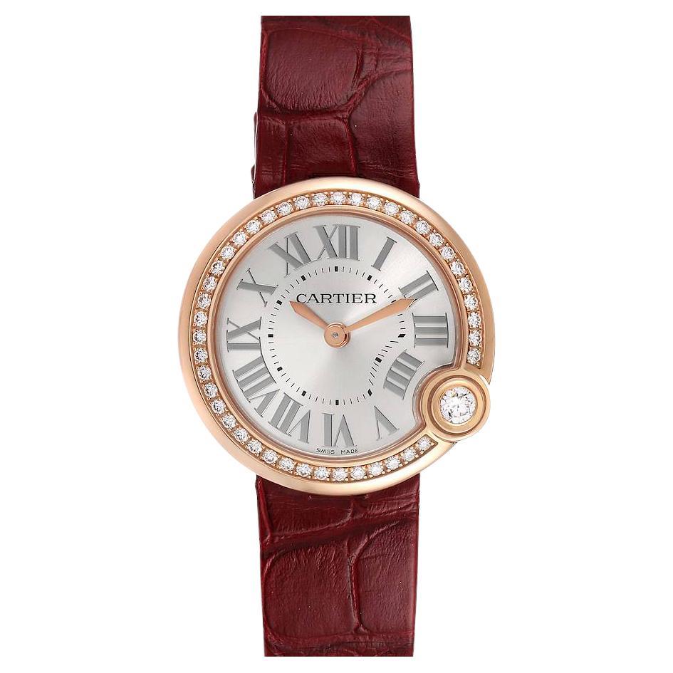 Cartier Ballon Blanc Rose Gold Diamond Ladies Watch WJBL0005 Unworn For Sale