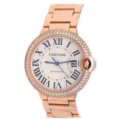 Cartier Ballon Bleu 18 Karat Rose Gold Automatic Mid-Size Watch WE9005Z3