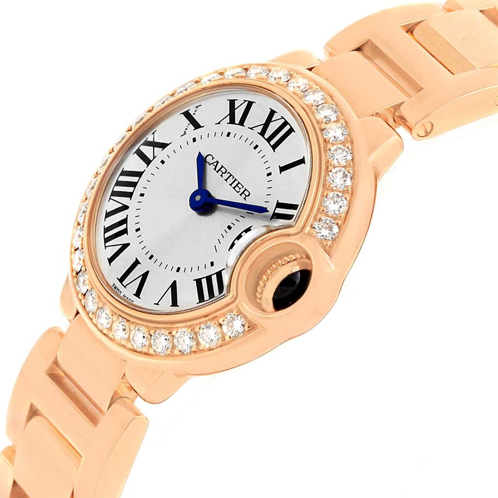 Cartier Ballon Bleu 18 Karat Rose Gold Diamond Small Ladies Watch WE9002Z3 1