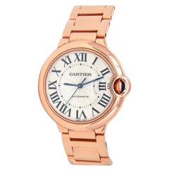 Cartier Ballon Bleu 18 Karat Rose Gold Men's Watch Automatic W69004Z2