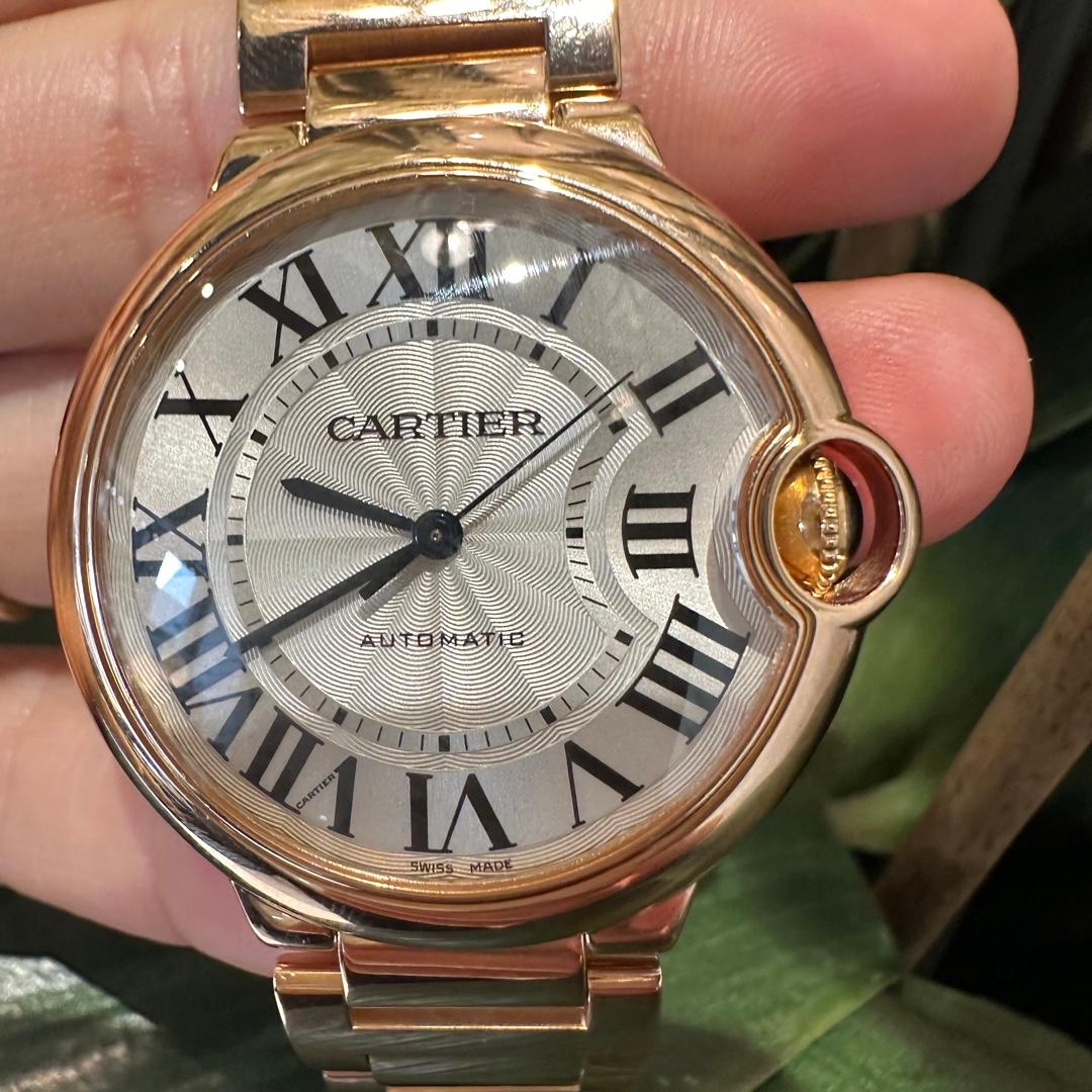 Cartier Ballon Bleu 18k Roségold 33mm Uhr REF 3003 (Moderne) im Angebot