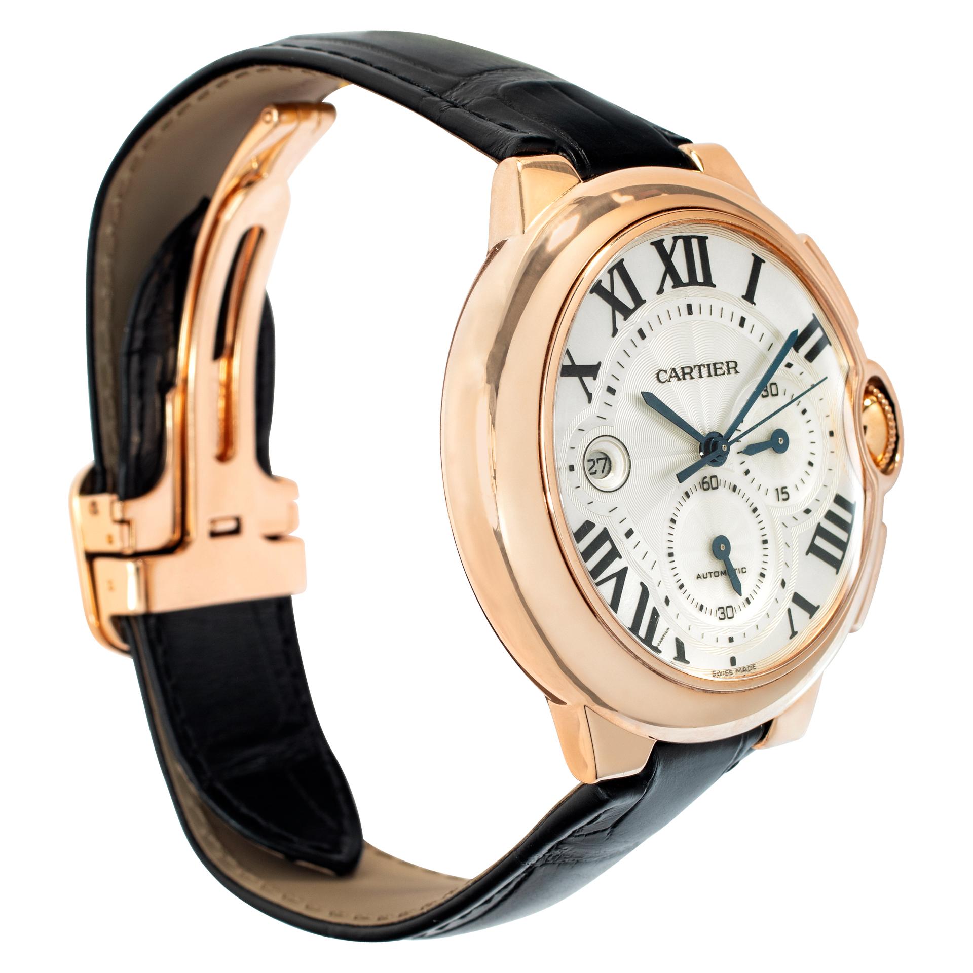 Cartier Ballon Bleu 18k rose gold Automatic Wristwatch Ref W6920009 In Excellent Condition In Surfside, FL