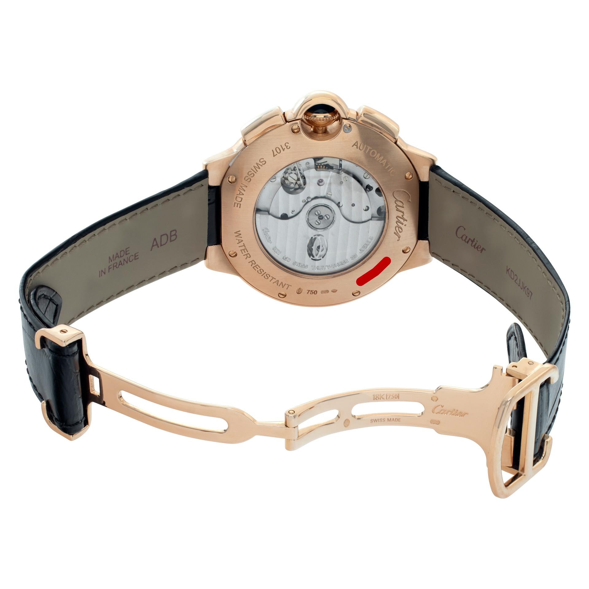 Men's Cartier Ballon Bleu 18k rose gold Automatic Wristwatch Ref W6920009