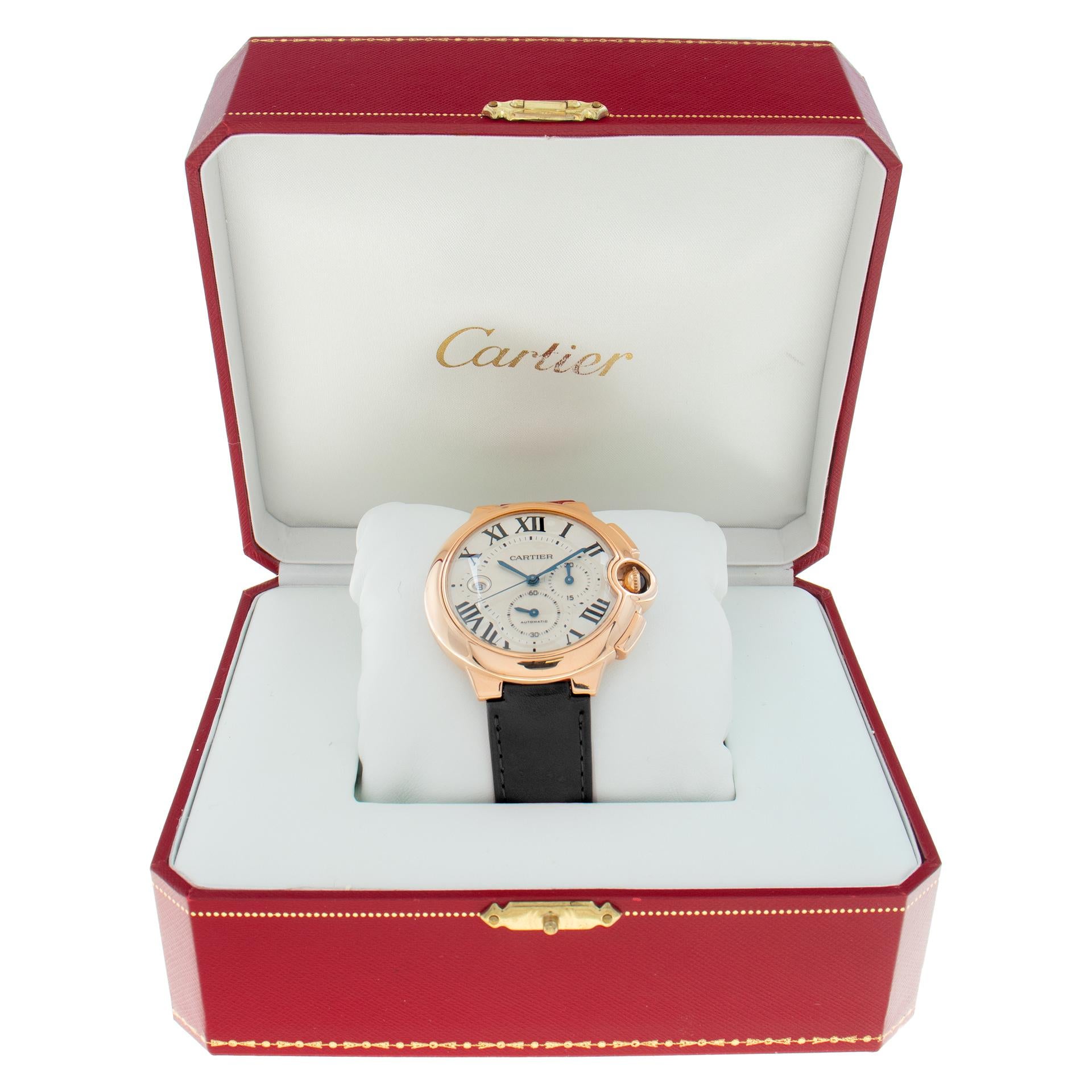 Cartier Ballon Bleu 18k rose gold Automatic Wristwatch Ref W6920009 1