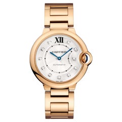 Cartier Montre Ballon Bleu 18k Rose Gold Factory Diamond Dial Ref. 3003