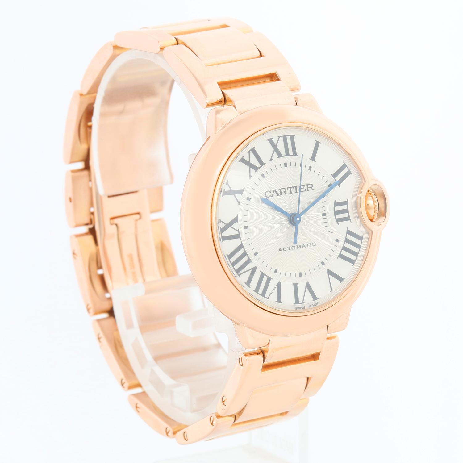 Cartier Montre midsize Ballon Bleu 18K Rose Gold Ladies WGBB0009 3003 Excellent état à Dallas, TX