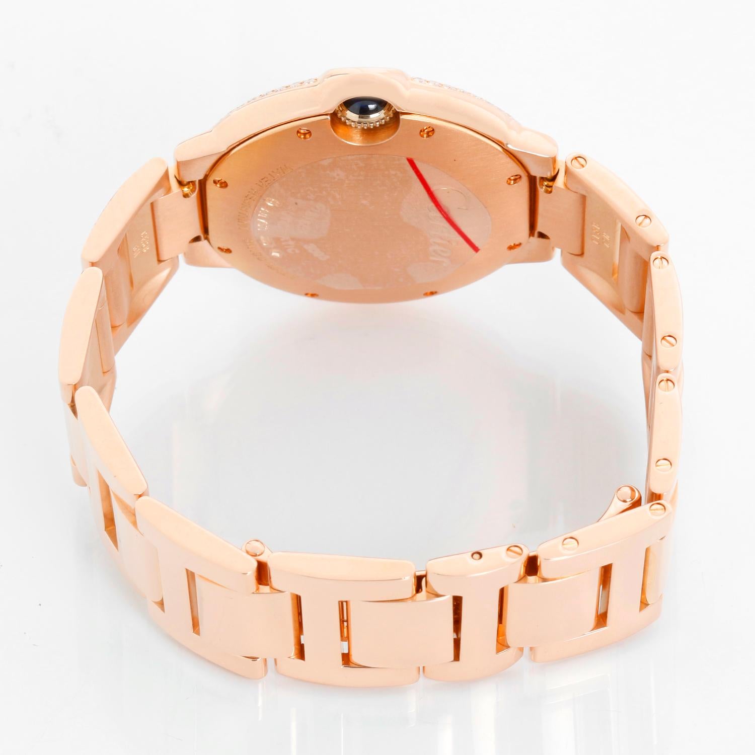 Cartier Ballon Bleu 18K Rose Gold Ladies Midsize Watch WE9005Z3 3003 For Sale 1
