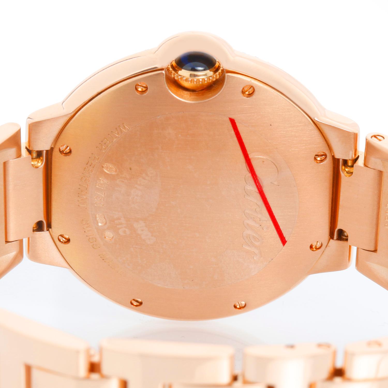 Cartier Ballon Bleu 18K Rose Gold Ladies Midsize Watch WE9005Z3 3003 For Sale 2
