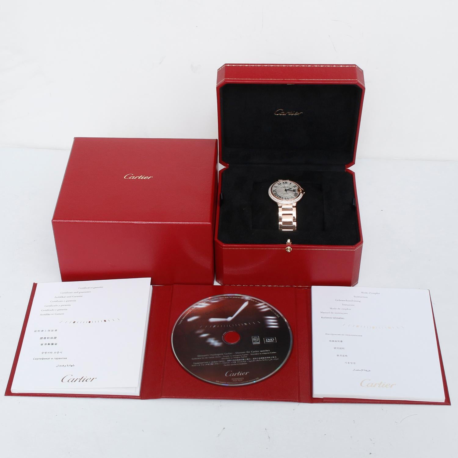 Cartier Ballon Bleu 18K Rose Gold Ladies Midsize Watch WE9005Z3 3003 For Sale 3