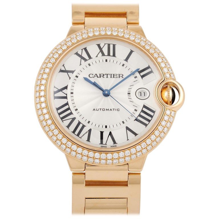 Cartier Ballon Bleu rose-gold men's watch, contemporary, offered by Luxury Bazaar