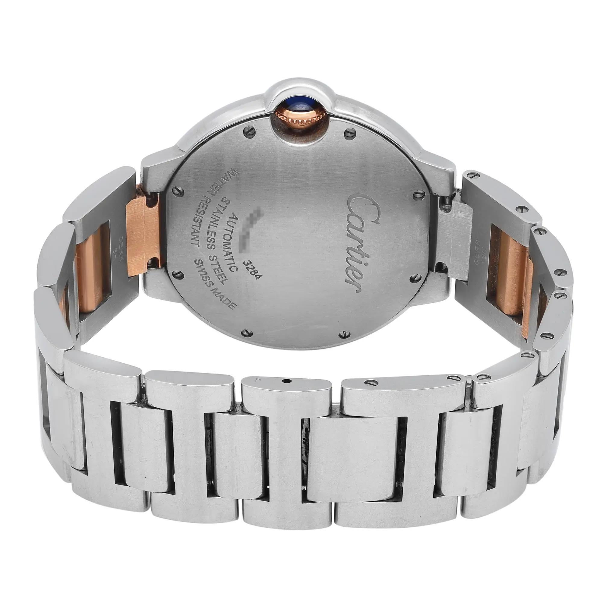 Cartier Ballon Bleu 18K Rose Gold Steel Pink Dial Ladies Watch W6920033 For Sale 1