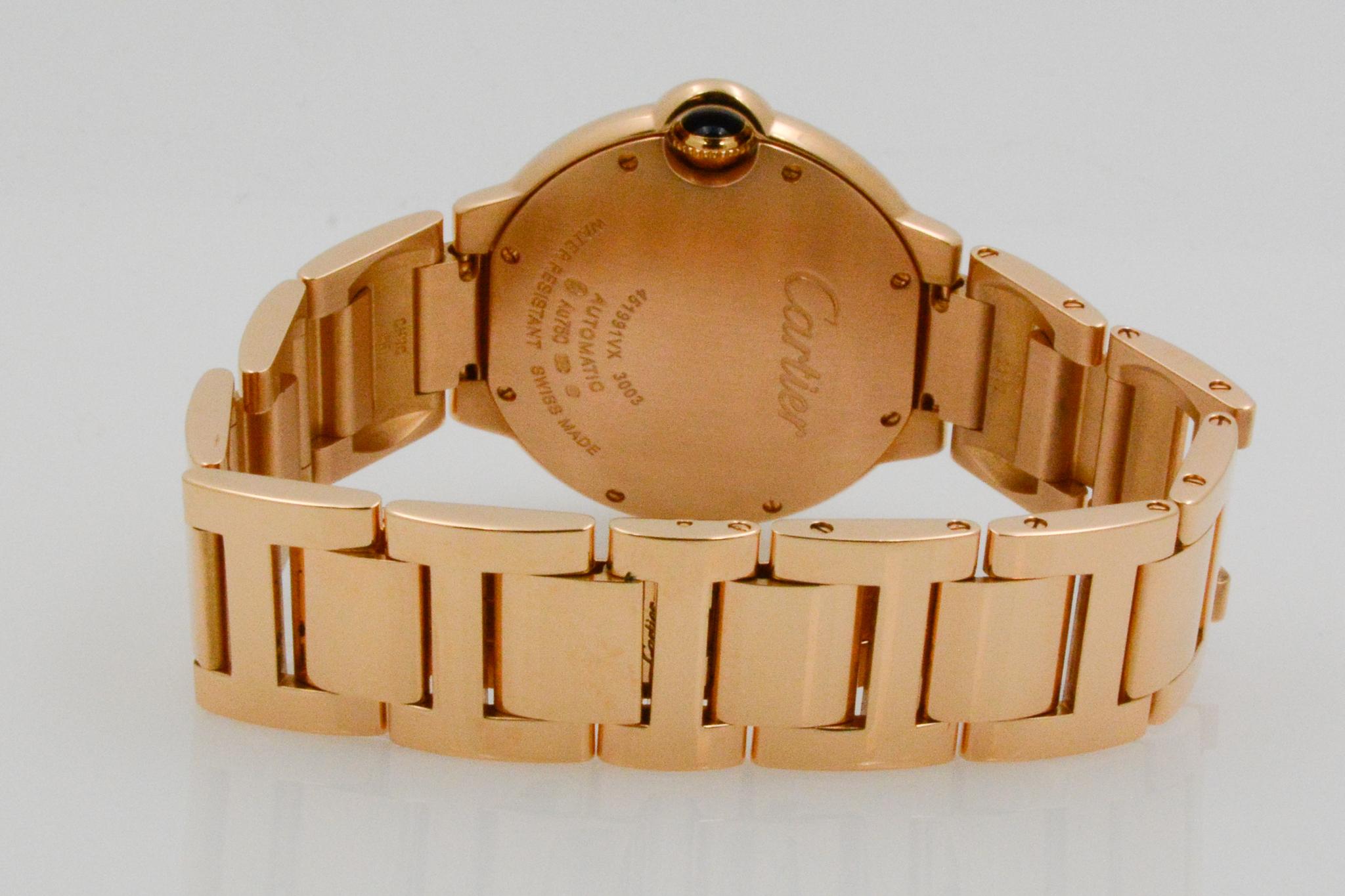 Men's Cartier Ballon Bleu 18 Karat Rose Gold W69004Z2