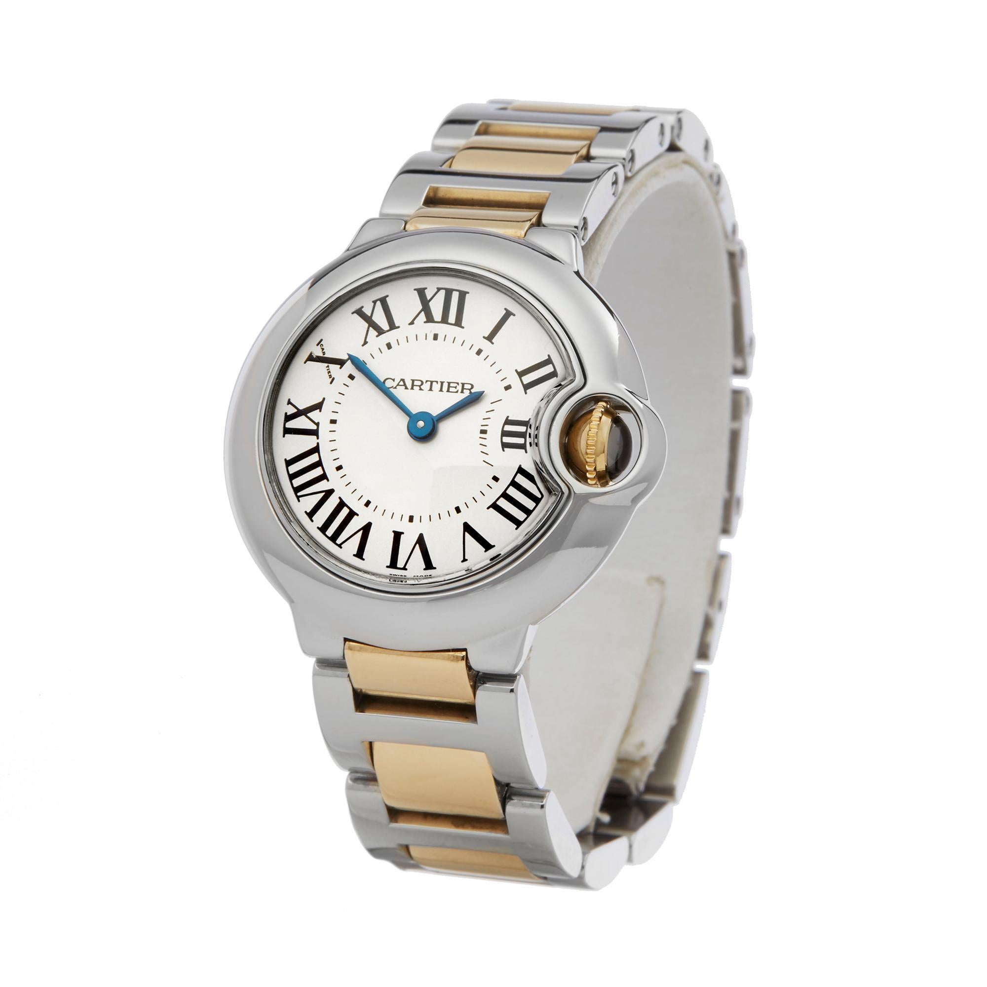 Ref: W6209
Manufacturer: Cartier
Model: Ballon Bleu 
Model Ref: 3009
Age: W6209
Gender: Ladies
Complete With: Box Only 
Dial: White Roman 
Glass: Sapphire Crystal
Movement: Quartz
Water Resistance: To Manufacturers Specifications
Case: Stainless