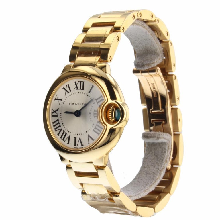 Cartier Ballon Bleu 18 Karat Yellow Gold Quartz Ladies Watch W69001Z2