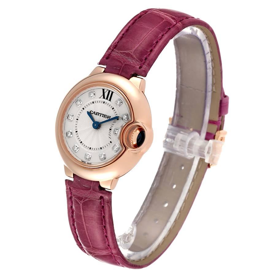 Cartier Ballon Bleu 28 Roségold Diamant Damenuhr WE902050 Box Papiere 1