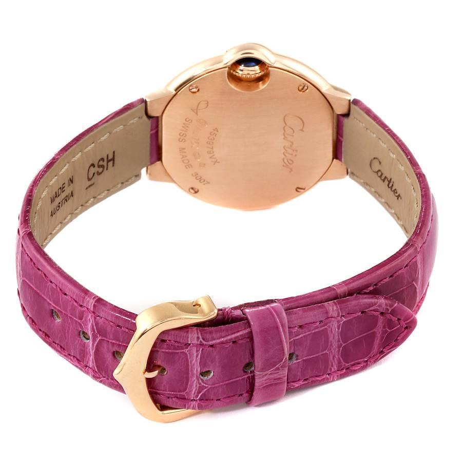 Cartier Ballon Bleu 28 Roségold Diamant Damenuhr WE902050 Box Papiere 4