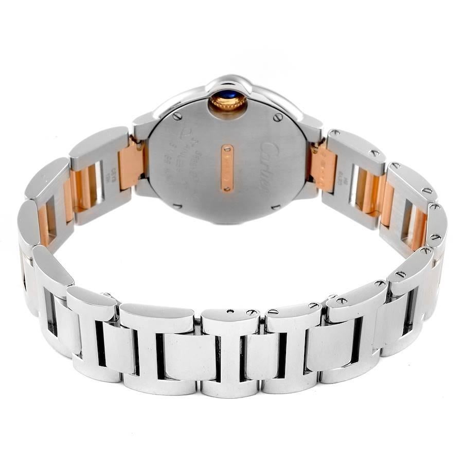 Cartier Ballon Bleu 28 Damenuhr aus Stahl und Roségold mit Diamanten W3BB0005 Papieren 3