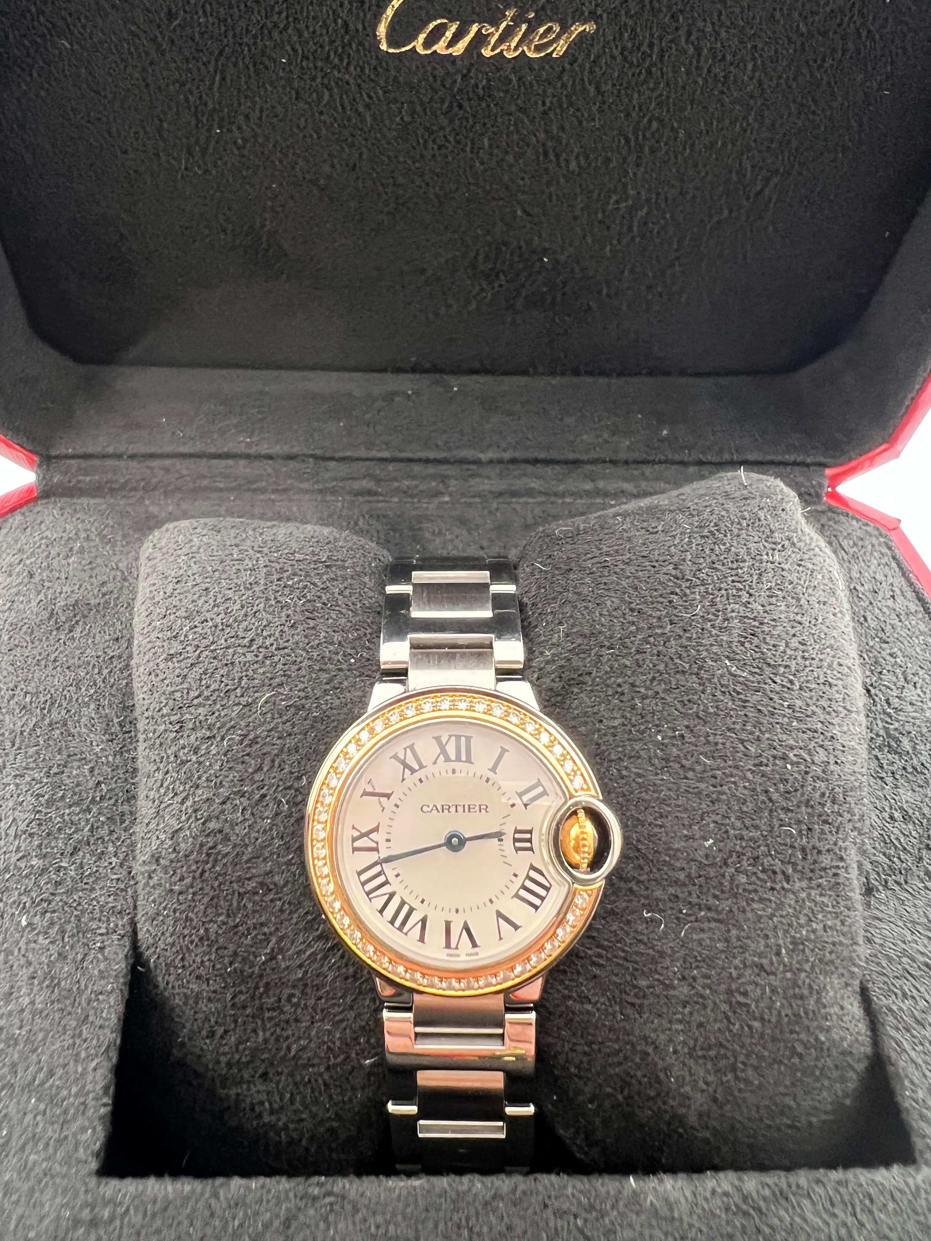 Presenting the Cartier Ballon Bleu WE902079, a beacon of timeless elegance and luxury. This exquisite timepiece, in pristine condition and accompanied by its original box, is a testament to Cartier's renowned craftsmanship. With a stainless steel