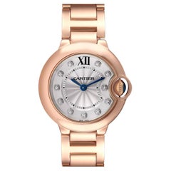 Cartier Ballon Bleu 18K Rose Gold Diamond Dial Ladies Watch WE902025