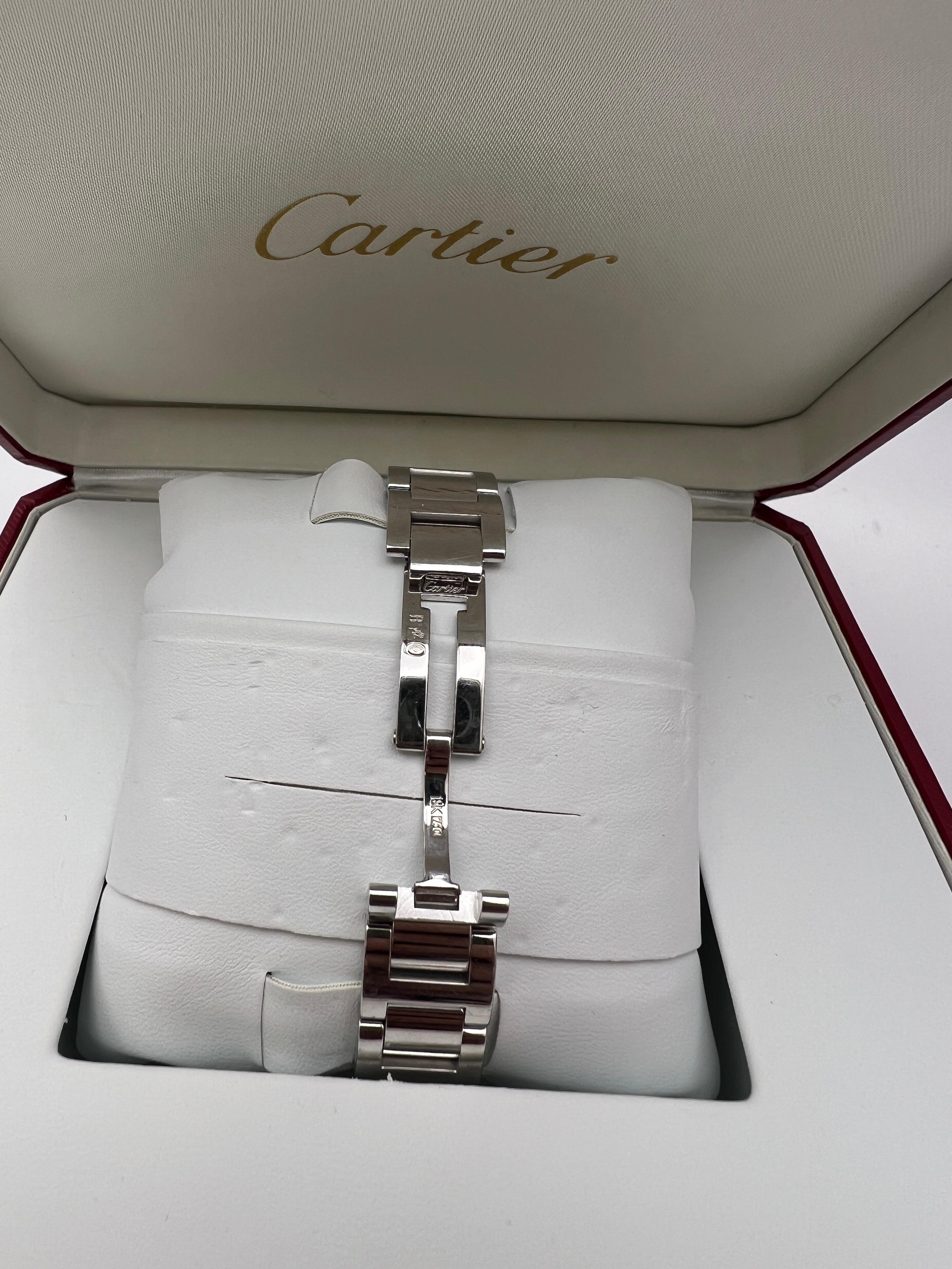 Cartier Ballon Bleu 28mm 18K White Gold Factory Diamond Bezel Box Paper WE9003Z3 8