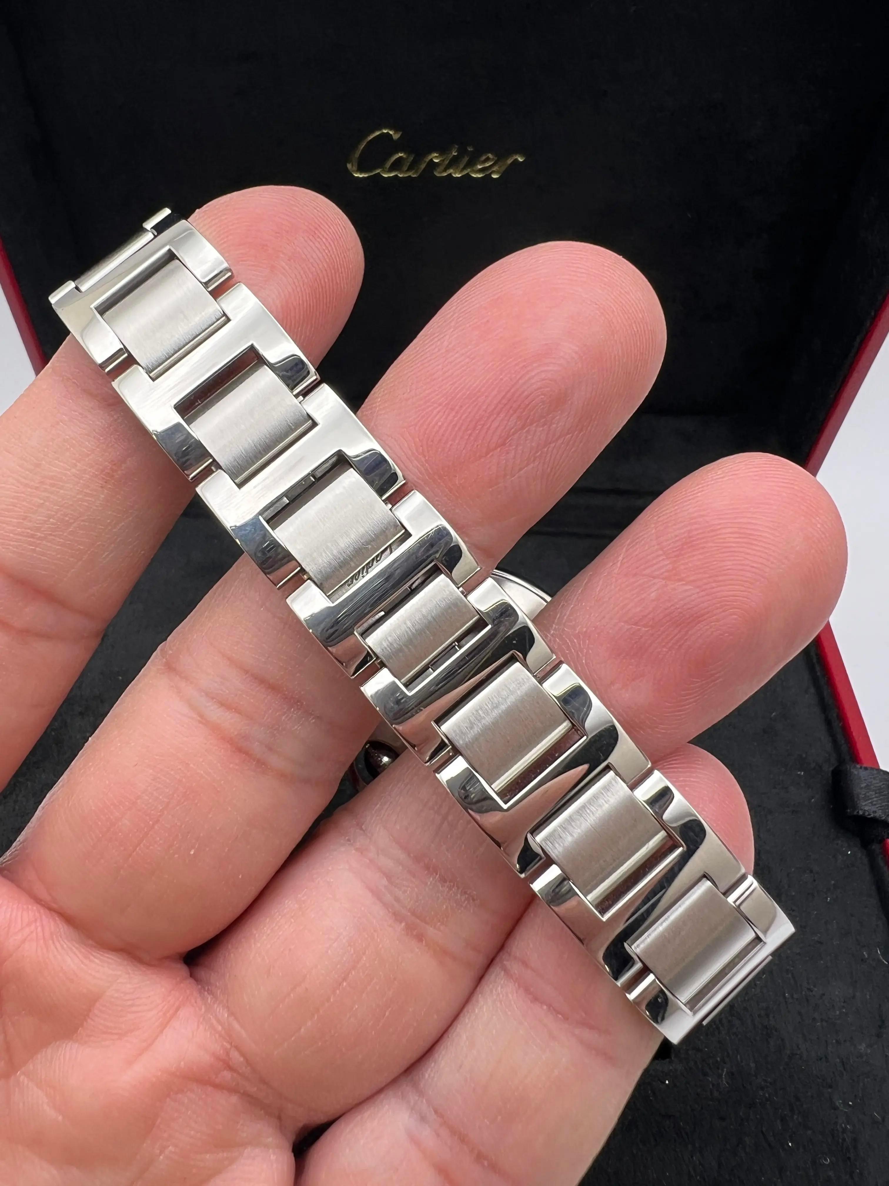 Cartier Ballon Bleu 28mm Factory Diamond Bezel W4BB0015 Argent Cadran Boîte Papiers en vente 6