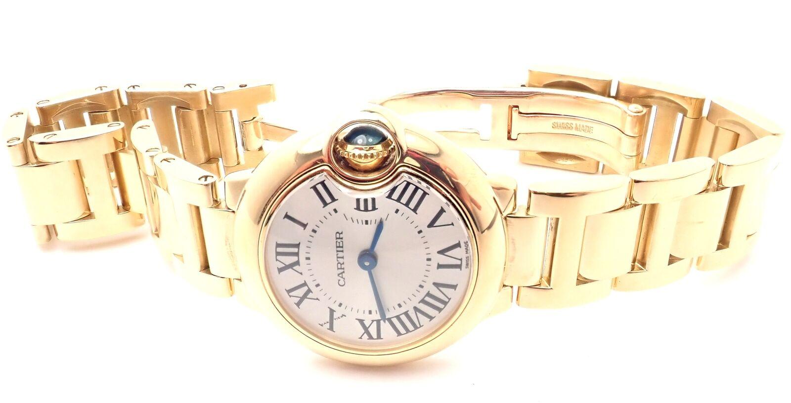 Cartier Ballon Bleu 28mm Quartz Yellow Gold Watch W69001Z2 3