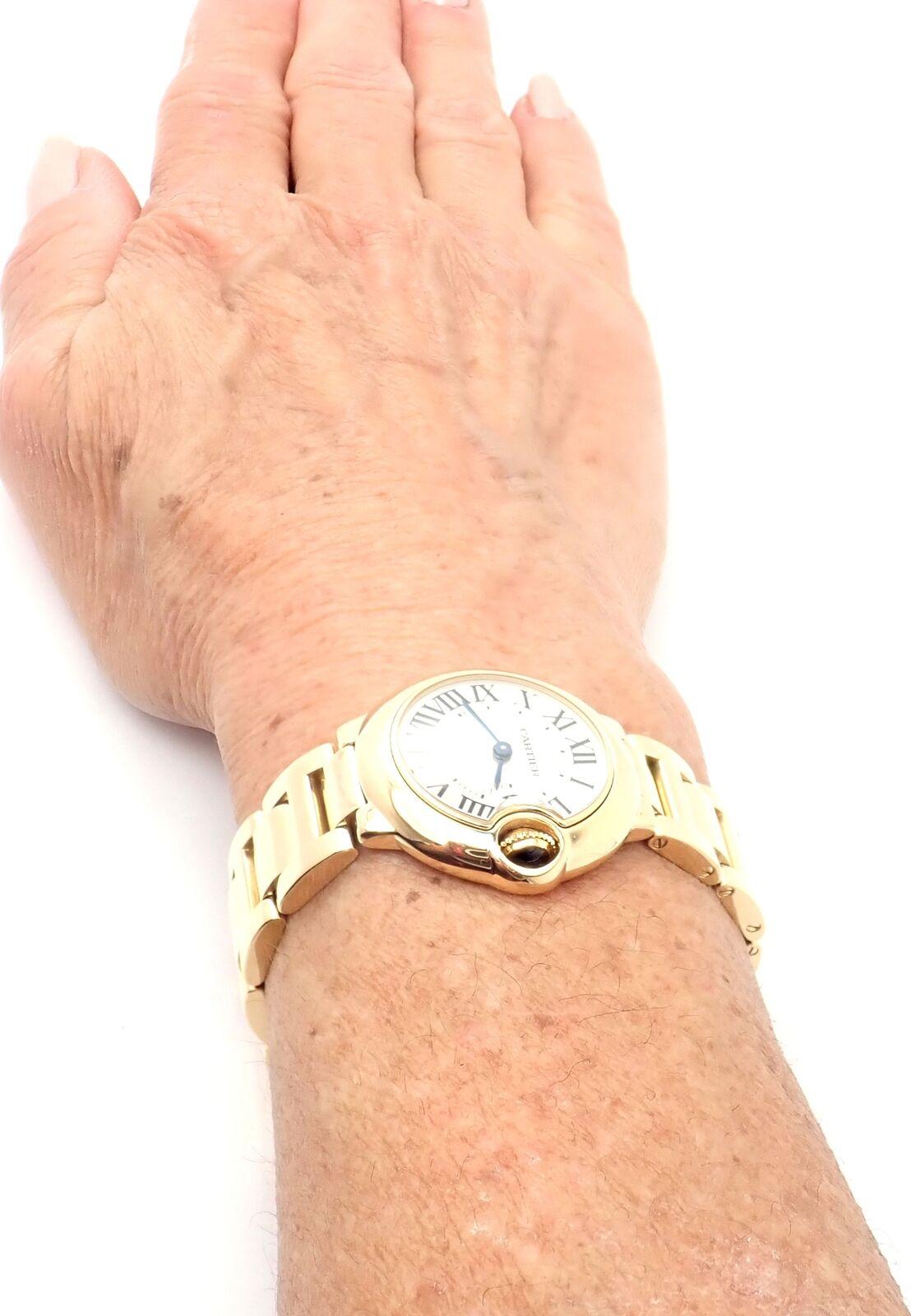 Cartier Ballon Bleu 28mm Quartz Yellow Gold Watch W69001Z2 4