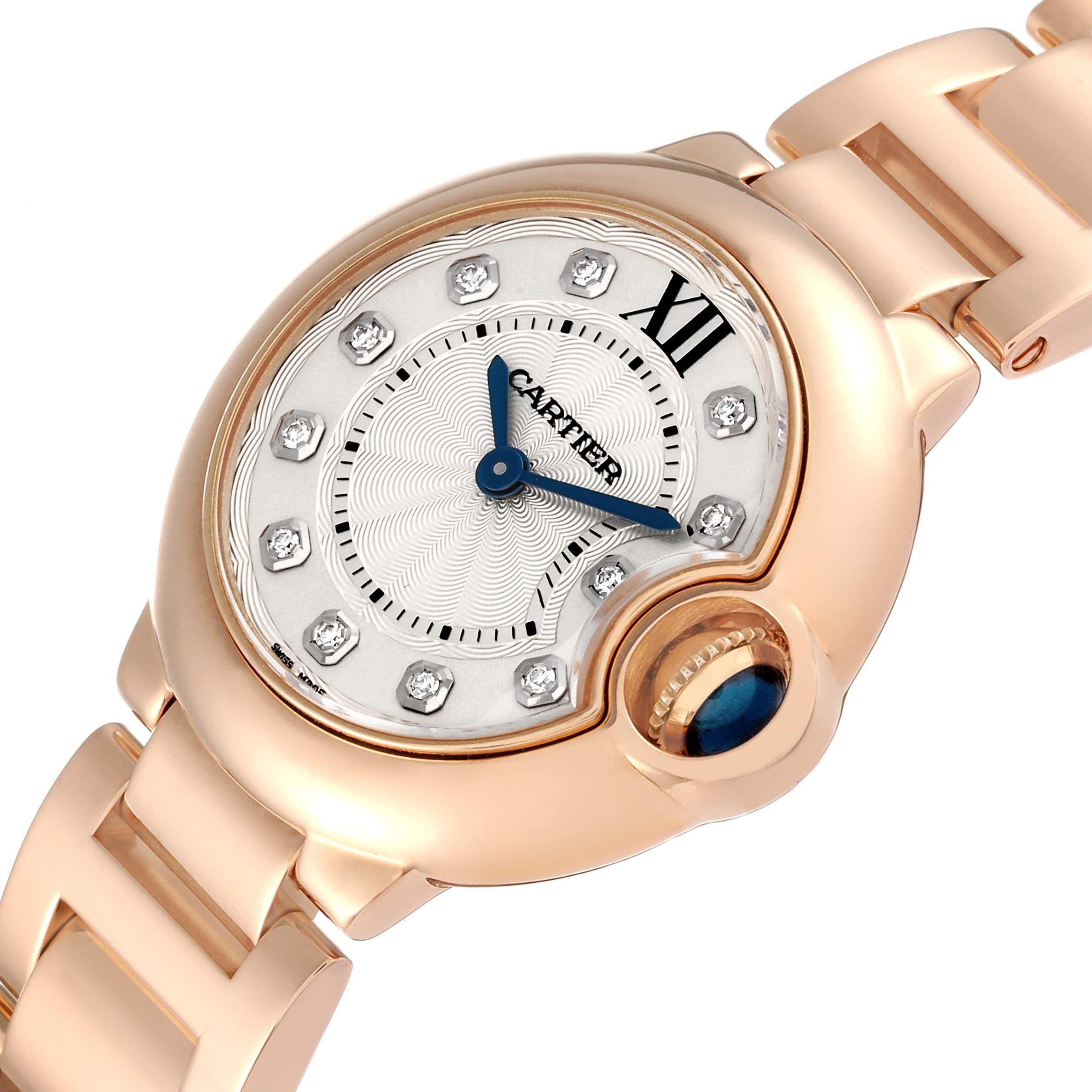 Cartier Ballon Bleu 28mm Rose Gold Diamond Dial Damenuhr WE902025 Karte 2