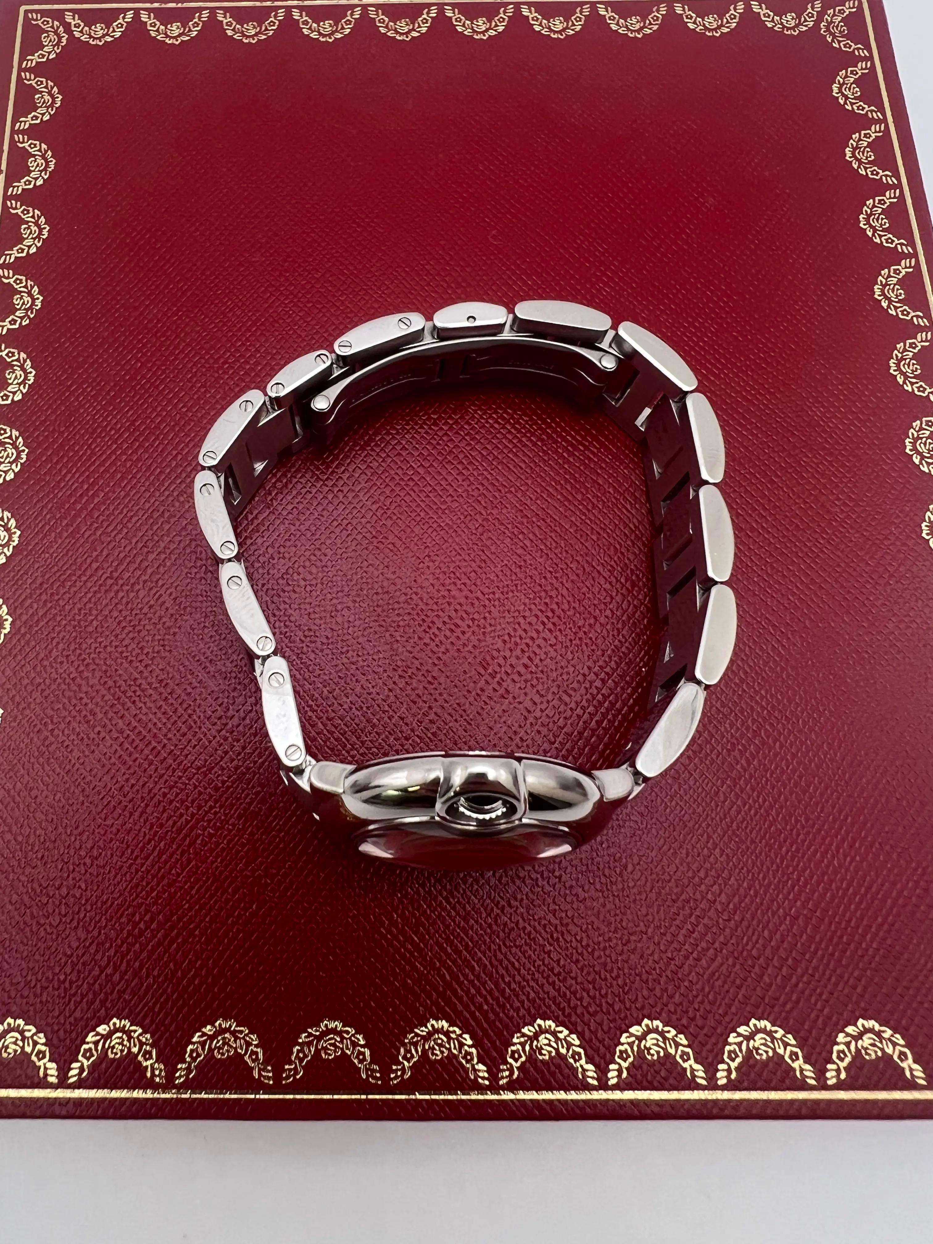 Cartier Ballon Bleu 28mm W69010Z4 Quadrante argento Orologio da donna al quarzo Papers in vendita 7