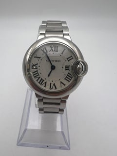 Cartier Ballon Bleu 28mm W69010Z4 Silver Dial Quartz Ladies Watch Papers