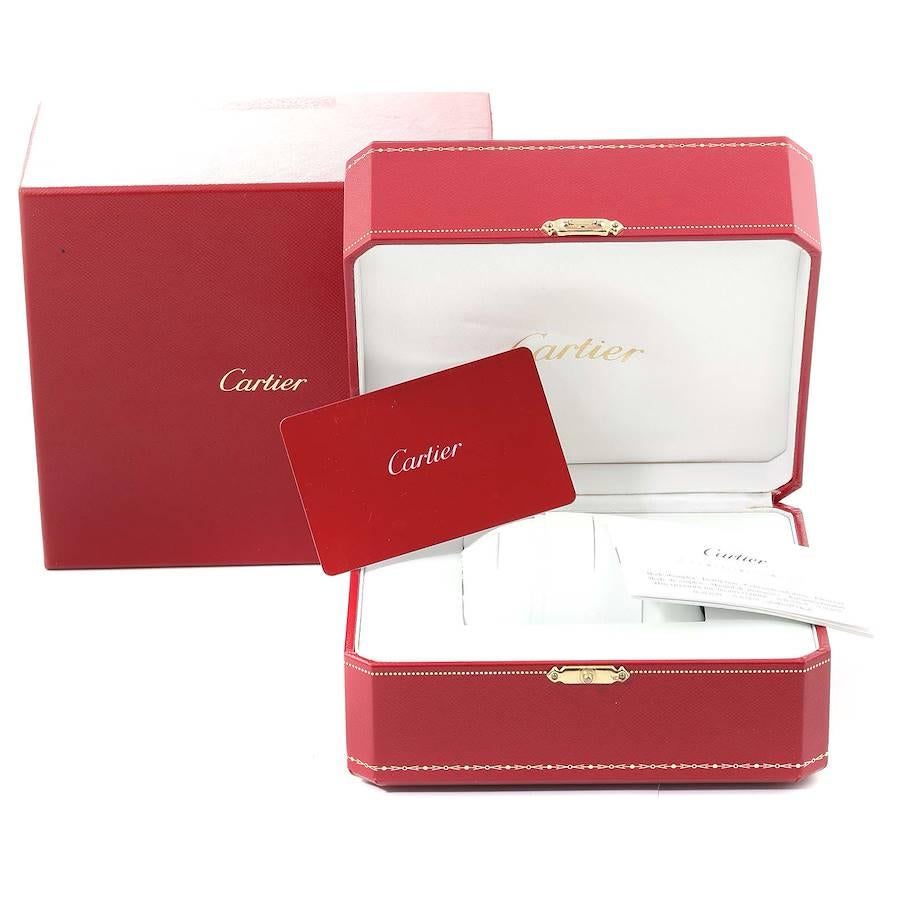 Cartier Ballon Bleu 29 Silber Zifferblatt Quarz Stahl Damenuhr W69010Z4 Box Kartenetui im Angebot 6