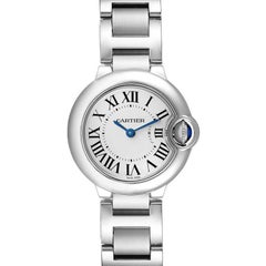 Cartier Ballon Bleu 29 Silver Dial Quartz Steel Ladies Watch W69010Z4