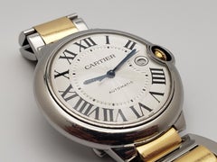 Cartier Ballon Bleu 3001 Two-Tone 18K Yellow Gold Steel Automatic Watch