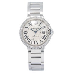 Cartier Ballon Bleu 3004 WE96006Z3 Auto 18k WG Factory Diamonds Lady Watch 36mm