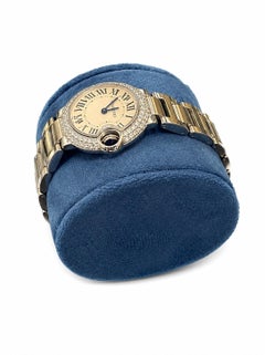 Cartier Ballon Bleu 3009 Stainless Steel Custom Diamond Bezel 28mm Watch