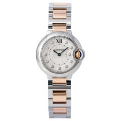 Cartier Ballon Bleu 3009 WE902030 Quartz Watch Rose Gold Diamond Dial