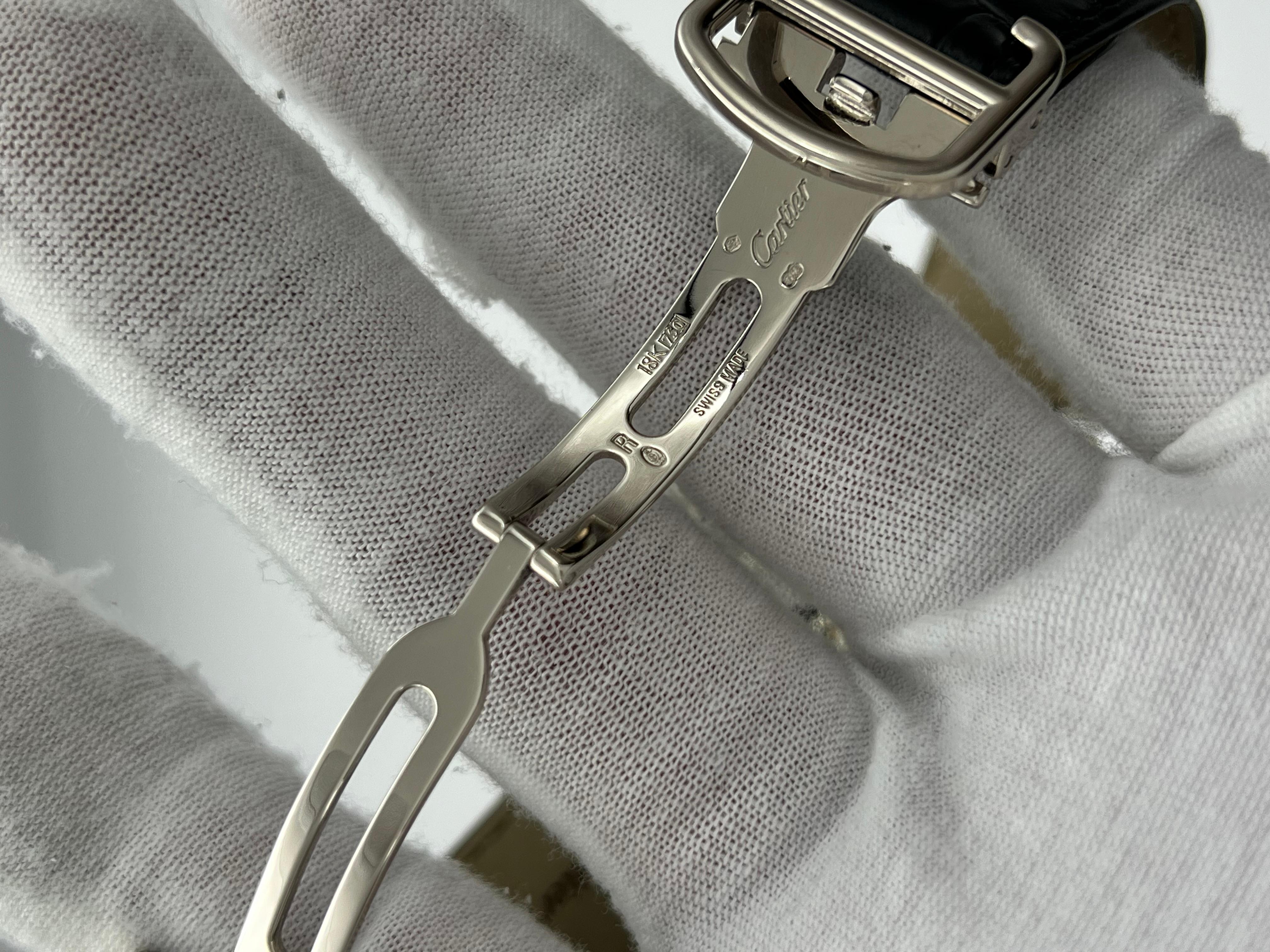 Cartier Ballon Bleu 3195 W6920005 42mm Chronographe en or blanc 18K Boîte papier en vente 2