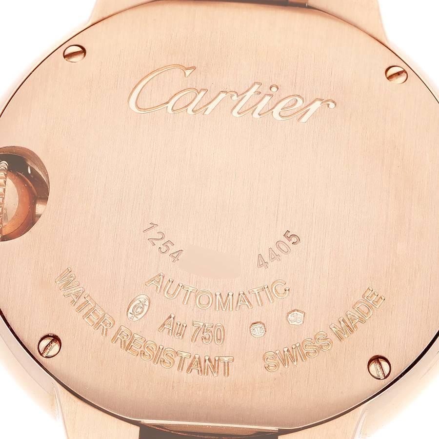 Cartier Ballon Bleu Automatik Roségold Silber Zifferblatt Damenuhr WGBB0042 2