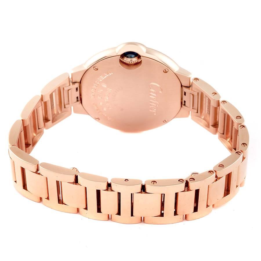 Cartier Ballon Bleu Automatik Roségold Silber Zifferblatt Damenuhr WGBB0042 3