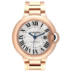 Cartier Ballon Bleu Automatic Rose Gold Silver Dial Ladies Watch WGBB0042