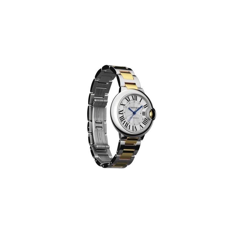 Women's or Men's Cartier Ballon Bleu Automatic Steel and Yellow Gold Ladies Watch W2BB0002