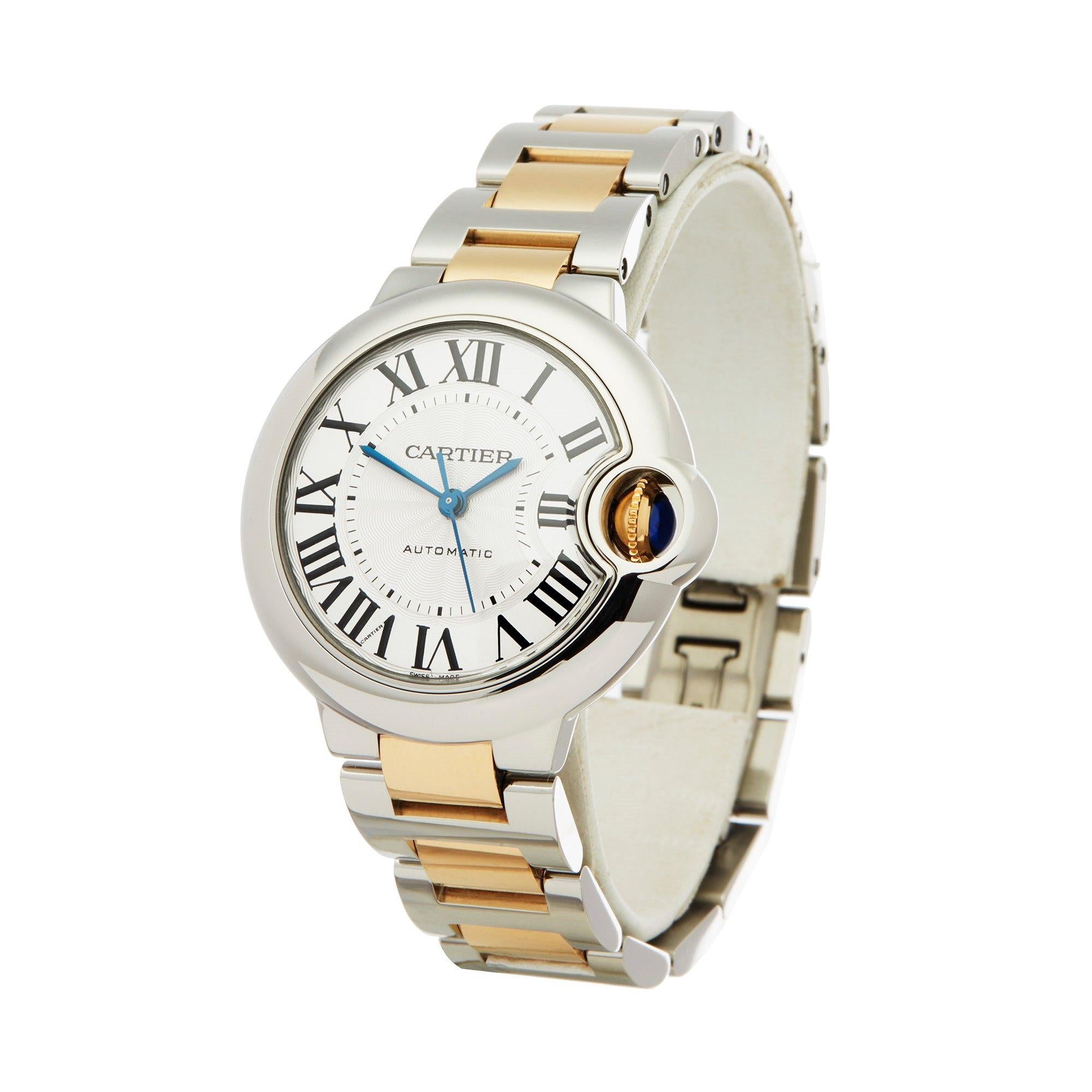 Xupes-Referenz: W007330
Hersteller: Cartier
Modell: Ballon Bleu
Modell-Variante: 
Modellnummer: 3489
Alter: Circa 2010
Geschlecht: Damen
Komplett mit: Cartier Box & Handbücher
Zifferblatt: Silber römisch
Glas: Saphirglas
Gehäusegröße: 33mm
MATERIAL