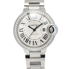 Cartier Ballon Bleu 3489 W4BB0016 Stainless Factory Diamond Bezel Automatic 33mm