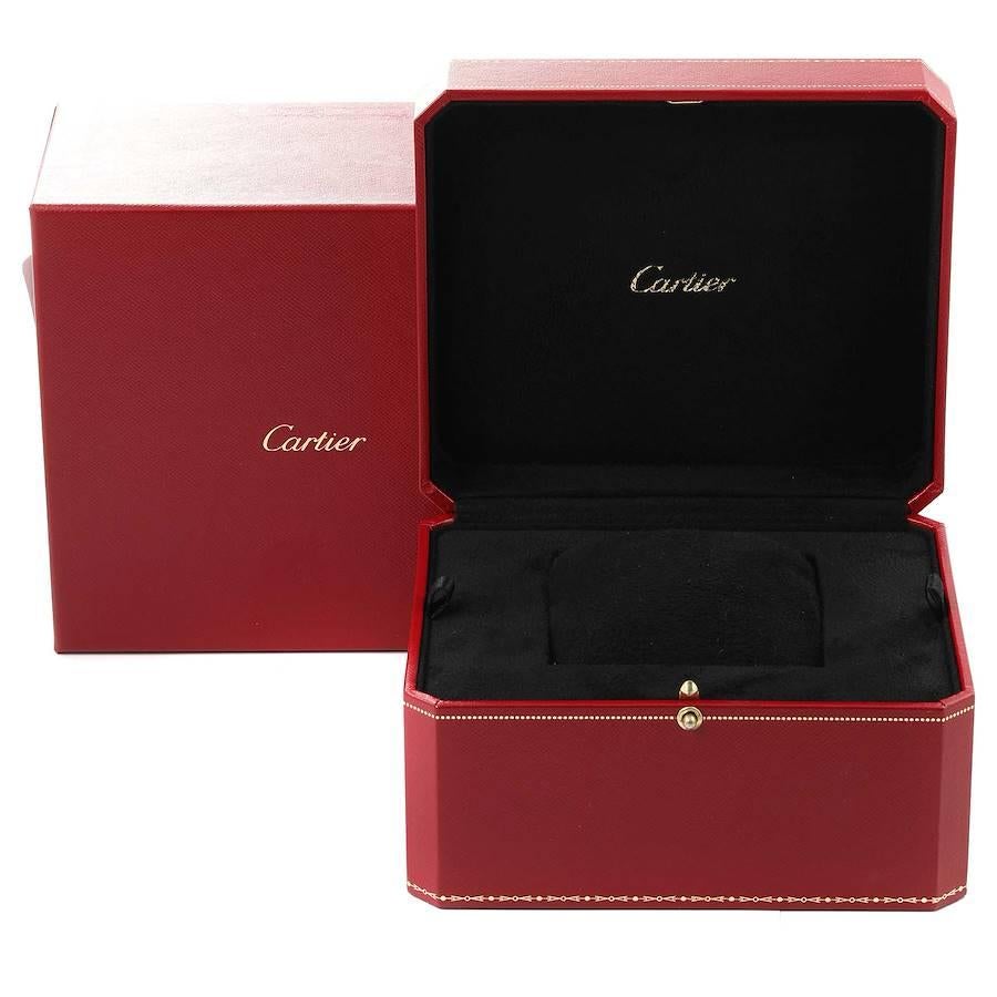 Cartier Ballon Bleu 36 Midsize Silver Guilloche Dial Watch W69011Z4 For Sale 4